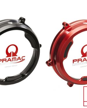 CNC Racing PRAMAC RACING LIMITED EDITION Clear Wet Clutch Cover With Carbon Inlay – Ducati Panigale 1299/1199/959 Superleggera