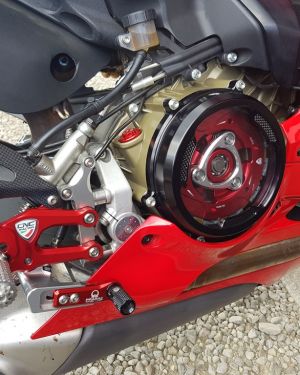 CNC Racing Clear Wet Clutch Cover With Carbon Inlay – Ducati Panigale 1299/1199/959/Superleggera