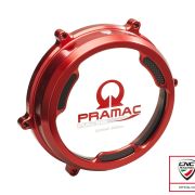 CNC Racing PRAMAC RACING LIMITED EDITION Clear Wet Clutch Cover With Carbon Inlay – Ducati Panigale 1299/1199/959 Superleggera