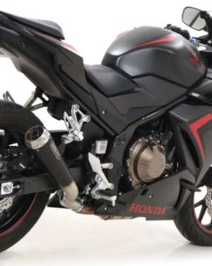 Arrow Race-Tech Aluminum “Dark” Silencer with Carbon End Cap – 2019-2020 Honda CBR 500 R