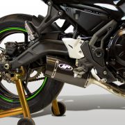 M4 FULL SYSTEM CARBON FIBER CANISTER 2017-2023 Kawasaki Ninja 650/Z650