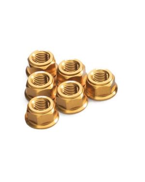 CNC Racing Ergal Billet Flange Nuts for Ducati (Set of 6) – M10x1.0