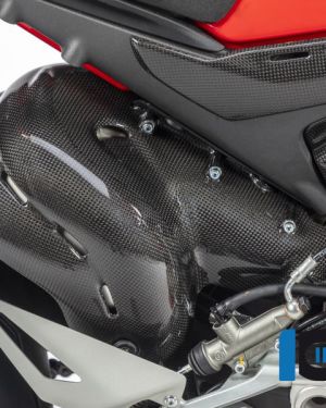 Ilmberger Carbon Exhaust Cover (Gloss) – Ducati Panigale V4 / V4S