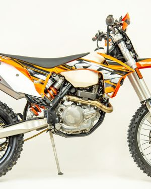 Graves Motorsports Octagon Dual Sport / Offroad Slip-on Exhaust – Carbon End Cap – KTM / Husqvarna / Husaberg Titanium