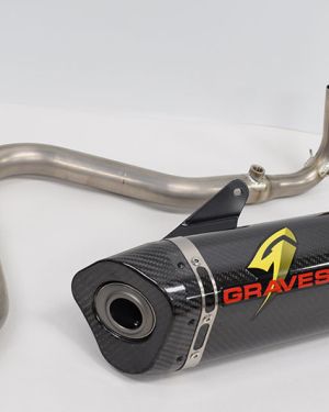 Graves Motorsports Titanium Carbon Exhaust System  – Kawasaki Z125 Pro (2017-2018)