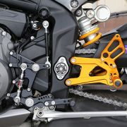Sato Racing Adjustable Rearsets – 2017-2019 Triumph Street Triple R / RS (with Factory Quickshifter)