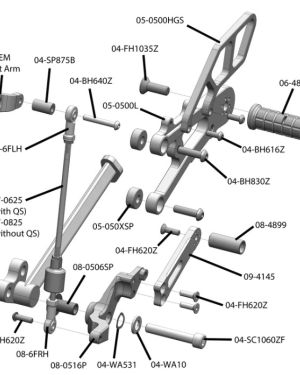 Woodcraft Rearset Kit – Complete GP Shift  – Triumph Street 765 (w/o QS)