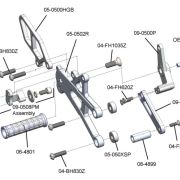 Woodcraft Rearset Kit – Complete GP Shift  – Triumph Street 765 (w/o QS)