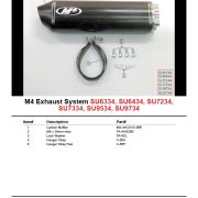 M4 BOLT-ON SYSTEM WITH TITANIUM CANISTER 2003-04 Suzuki GSX-R1000