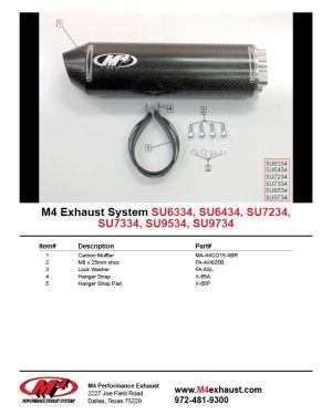 M4 BOLT-ON SYSTEM WITH CARBON CANISTER 2001-02 Suzuki GSX-R1000