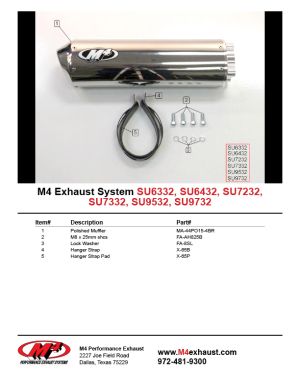 M4 Exhaust Bolt-On Polished Canister 2001-03 Suzuki GSX-R600