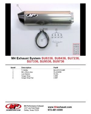 M4 BOLT-ON SYSTEM WITH TITANIUM CANISTER 2003-04 Suzuki GSX-R1000