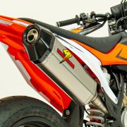 Graves Motorsports KTM – Husqvarna – Gas Gas Titanium Slip-on Exhaust – Carbon End Cap (350cc-450cc)