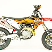 Graves Motorsports KTM – Husqvarna – Gas Gas Titanium Slip-on Exhaust – Carbon End Cap (350cc-450cc)