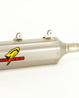 Graves Motorsports KTM – Husqvarna – Gas Gas Titanium Slip-on Exhaust – Carbon End Cap (350cc-450cc)