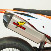 Graves Motorsports KTM – Husqvarna – Gas Gas Titanium Slip-on Exhaust – Carbon End Cap (350cc-450cc)