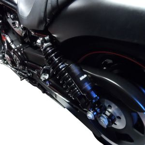 Bitubo Road Rear Twin Shocks ( Piggy Back Tank ) For Harley Davidson V-ROD N.R. Special 2007 - 2016 ( 321mm ) ( Black )