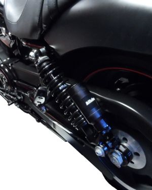 Bitubo Road Rear Twin Shocks ( Piggy Back Tank ) For Harley Davidson V-ROD N.R. Special 2007 – 2016 ( 321mm ) ( Black )