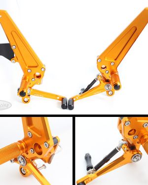 Sato Racing Adjustable Rearsets + Tandem Brackets – GP Shift – 2016-2019 Honda MSX125SF Grom