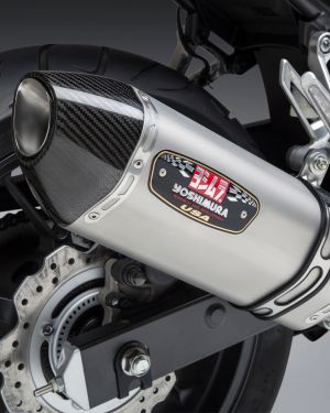 Yoshimura R-77 Race Series Exhaust System with Stainless Steel Cannister for 2014-2018 Honda CBR500R