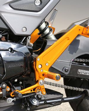 Sato Racing Adjustable Rearsets + Tandem Brackets – GP Shift – 2016-2019 Honda MSX125SF Grom