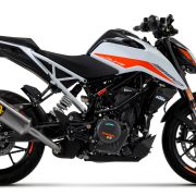 Arrow Indy Race “Dark” aluminum silencer with carby end cap – KTM Duke 390 (2021-2022)