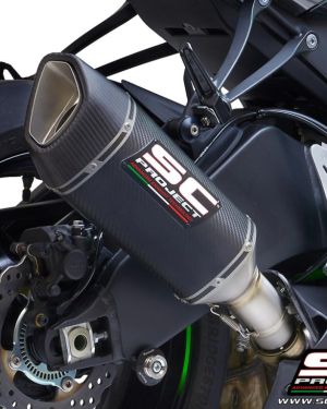 SC-Project SC1-R Carbon Fiber / Titanium Slip-On Exhaust | Kawasaki ZX-6R 636 (2019-2023)