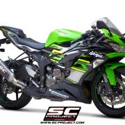 SC-Project SC1-R Carbon Fiber / Titanium Slip-On Exhaust | Kawasaki ZX-6R 636 (2019-2023)