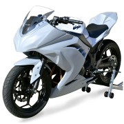 Hotbodies Racing Race Bodywork  2013-2017 Kawasaki Ninja 300 (Primer Grey)