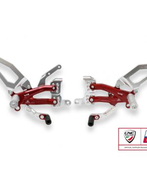 CNC Racing Pramac Edition RPS Easy Adjustable Rearsets for the Ducati Panigale V4 / S / Speciale / R