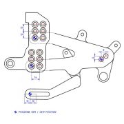 CNC Racing Pramac Racing Limited Edition RPS Easy Adjustable Rearset  – Ducati Panigale V4