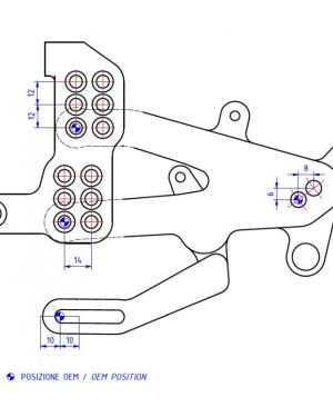 CNC Racing Pramac Racing Limited Edition RPS Easy Adjustable Rearset  – Ducati Panigale V4