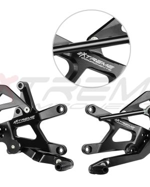 Extreme Components GP EVO Rear Sets Kit – Kawasaki ZX10RR 2016 – 2021 GP Shift With Aluminum Heel Guard ( Black )