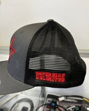 Superbike Unlimited FlexFit 110M Mesh Hat – Black / Red / Grey