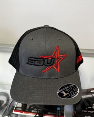 Superbike Unlimited FlexFit 110M Mesh Hat – Black / Red / Grey