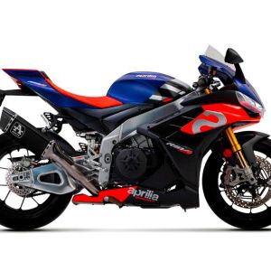 Arrow Pista Titanium "Dark"  Silencer w/ Stainless Link Pipe - 2021 / 2022 Aprilia RSV4 Factory 1100