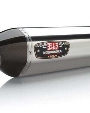 Yoshimura R-77 Full Exhaust, Stainless W/Carbon Fiber Endcap – 2011-2020 GSX-R600 / GSX-R750