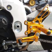 Sato Racing Rearsets – Gold 11-13 Aprilia RSV4 APRC (non-ABS model)