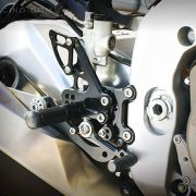 Sato Racing Rearsets – Black 09-11 Aprilia RSV4 / R / Factory (non-APRC)