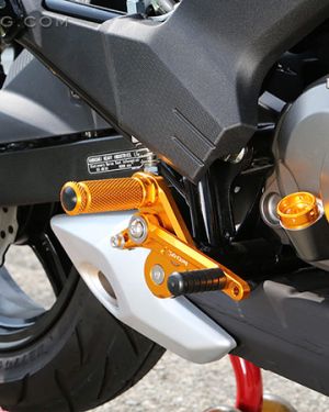 Sato Racing “Street Friendly” Adjustable Rearsets – 2016-2019 Kawasaki Z125 Pro