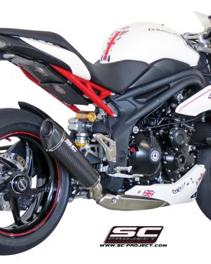 SC-Project Conic Low Mount Slip On (Single Muffler) Triumph Speed Triple / R 2011-2015