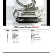 M4 FULL SYSTEM WITH CARBON CANISTER 2004-10 Suzuki SV650