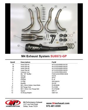 M4 FULL SYSTEM WITH BLACK GP CANISTER 2008-10 Suzuki GSX-R600