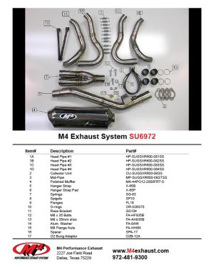 M4 Full System with Polished Canister 2008-10 GSX-R600