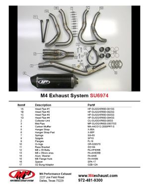 M4 Full System with Carbon Fiber Canister 2008-10 GSX-R600