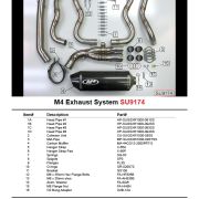 M4 FULL SYSTEM WITH CARBON FIBER CANISTER 2009-11 Suzuki GSX-R1000