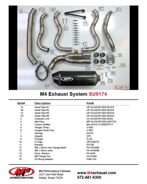 M4 FULL SYSTEM WITH CARBON FIBER CANISTER 2009-11 Suzuki GSX-R1000