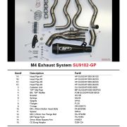 M4 FULL SYSTEM WITH BLACK GP CANISTER 2012-2016 Suzuki GSX-R1000