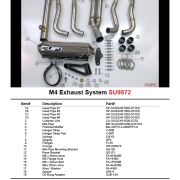 M4 RACE MOUNT FULL SYSTEM WITH POLISHED MUFFLER 2007-08 Suzuki GSX-R1000