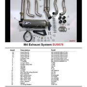 M4 RACE FULL SYSTEM WITH TITANIUM CANISTER 2007-08 Suzuki GSX-R1000